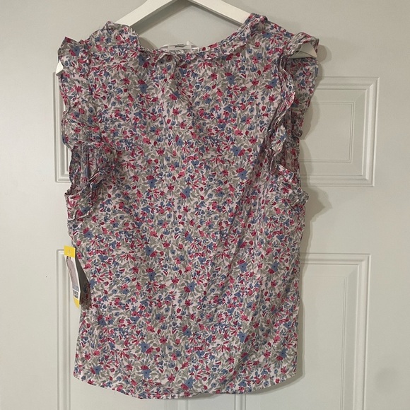 NWT BB Dakota by Steve Madden Floral Ditsy Top with Ruffle Sleeve Floral Print - Picture 7 of 7